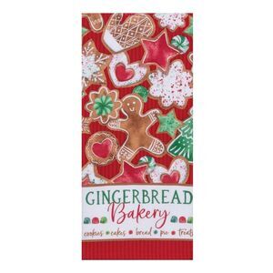 Sweet Gingerbread Bakery Cakes Cookies Holiday Dual Purpose Kitchen Terry Towel